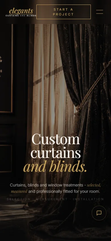 Elegant Curtains and Blinds: mobile / introduction