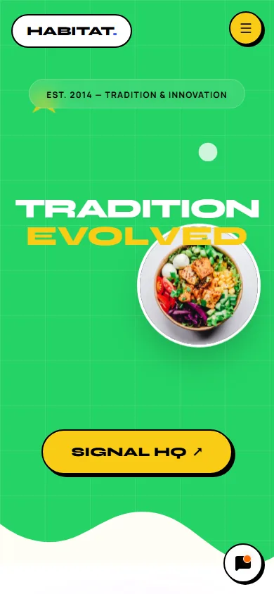 Habitat The Eatery — mobile introduction